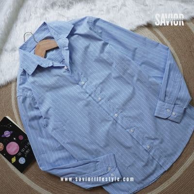 Oxford Blue - Old Money Full Sleeve Shirt