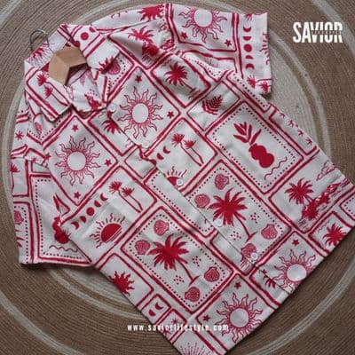 Palmera Drop Shoulder Cuban Shirt